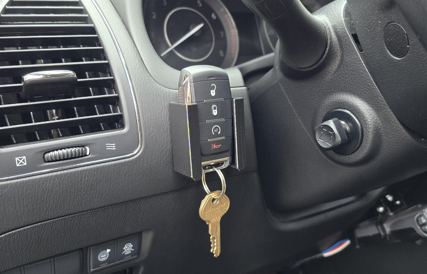 Dodge Smart Key Fob Holder | Push Start Key Mount for Dodge Keyless Entry Organizer for Dodge Ram 1500, 2500, 3500