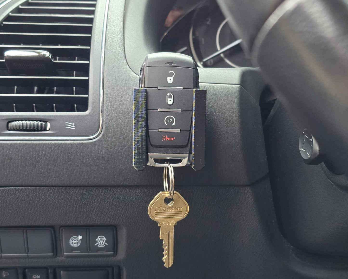 Dodge Smart Key Fob Holder | Push Start Key Mount for Dodge Keyless Entry Organizer for Dodge Ram 1500, 2500, 3500